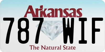 AR license plate 787WIF