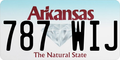 AR license plate 787WIJ