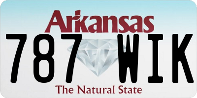 AR license plate 787WIK