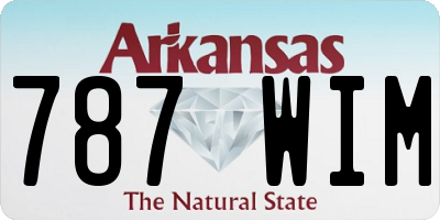 AR license plate 787WIM