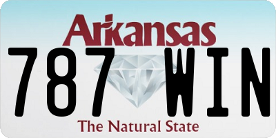 AR license plate 787WIN