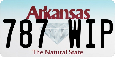 AR license plate 787WIP