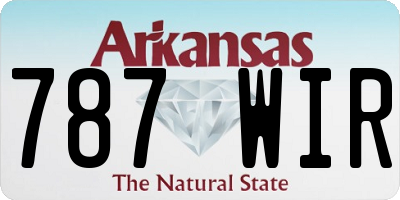 AR license plate 787WIR