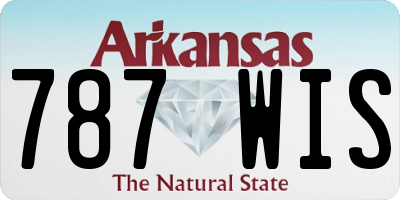 AR license plate 787WIS