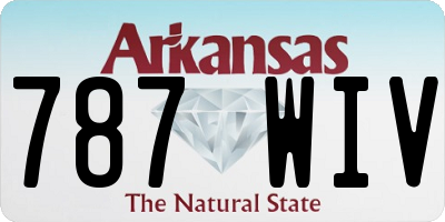 AR license plate 787WIV
