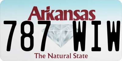 AR license plate 787WIW