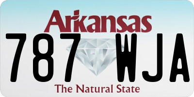 AR license plate 787WJA