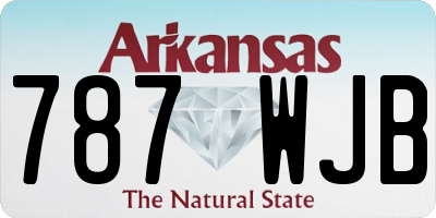 AR license plate 787WJB