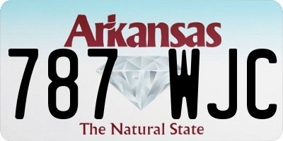 AR license plate 787WJC