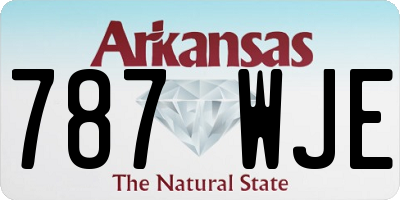 AR license plate 787WJE
