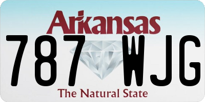 AR license plate 787WJG