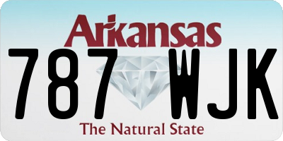 AR license plate 787WJK
