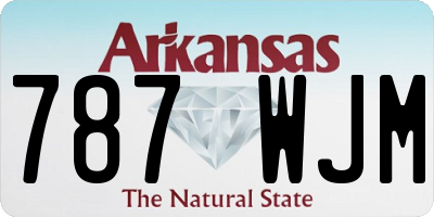 AR license plate 787WJM