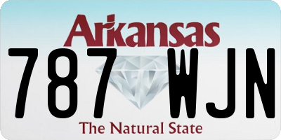 AR license plate 787WJN