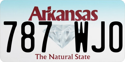 AR license plate 787WJO