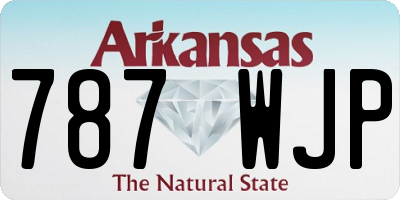 AR license plate 787WJP