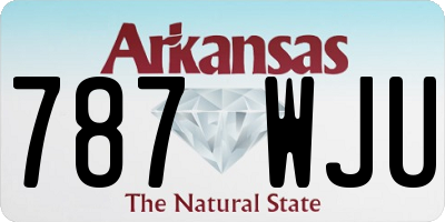 AR license plate 787WJU