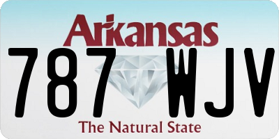 AR license plate 787WJV