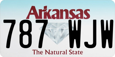 AR license plate 787WJW