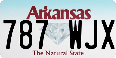 AR license plate 787WJX