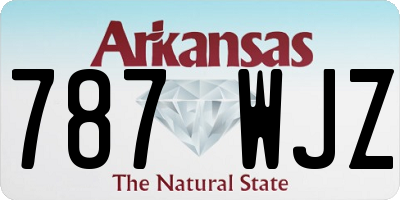AR license plate 787WJZ