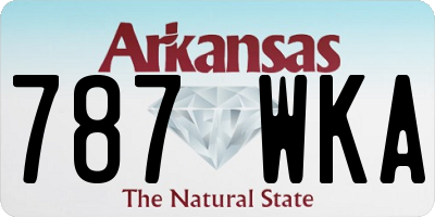 AR license plate 787WKA