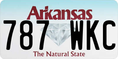 AR license plate 787WKC