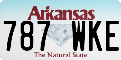 AR license plate 787WKE