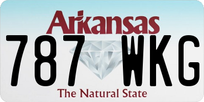AR license plate 787WKG