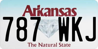 AR license plate 787WKJ