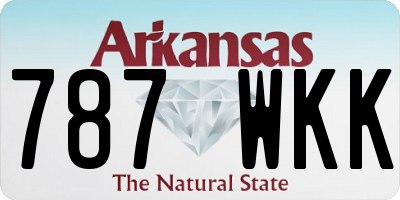 AR license plate 787WKK