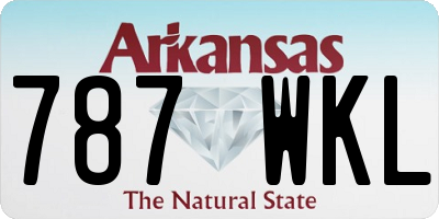 AR license plate 787WKL