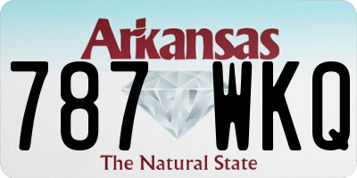 AR license plate 787WKQ