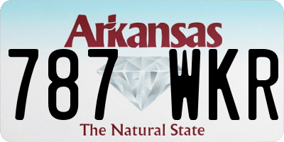 AR license plate 787WKR