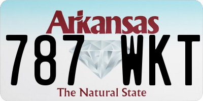 AR license plate 787WKT