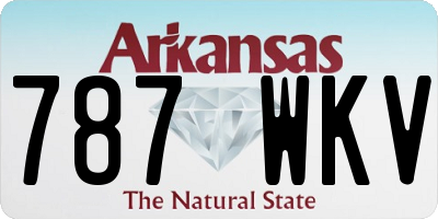 AR license plate 787WKV