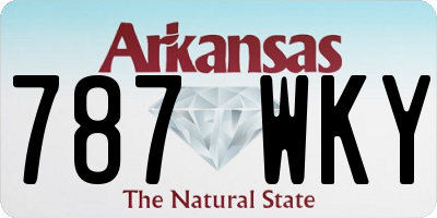 AR license plate 787WKY