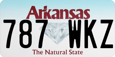 AR license plate 787WKZ