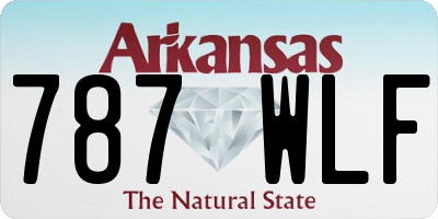 AR license plate 787WLF