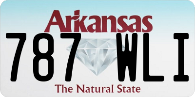 AR license plate 787WLI