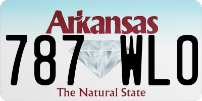 AR license plate 787WLO