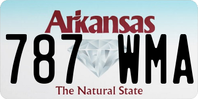 AR license plate 787WMA