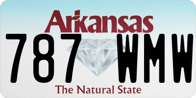 AR license plate 787WMW