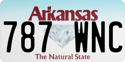 AR license plate 787WNC