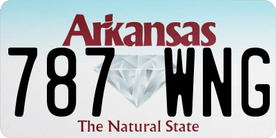AR license plate 787WNG