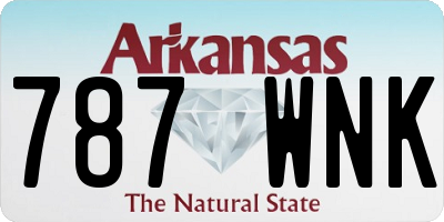 AR license plate 787WNK