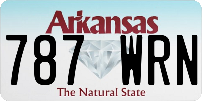 AR license plate 787WRN