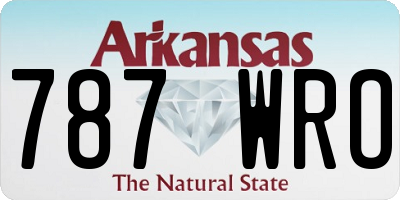 AR license plate 787WRO