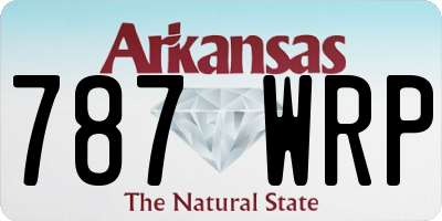 AR license plate 787WRP