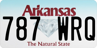 AR license plate 787WRQ